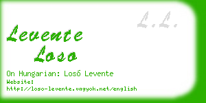 levente loso business card